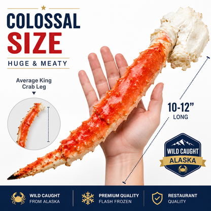 Flash-Frozen Alaskan King Crab Legs – Wild-Caught, Sweet & Tender Meat