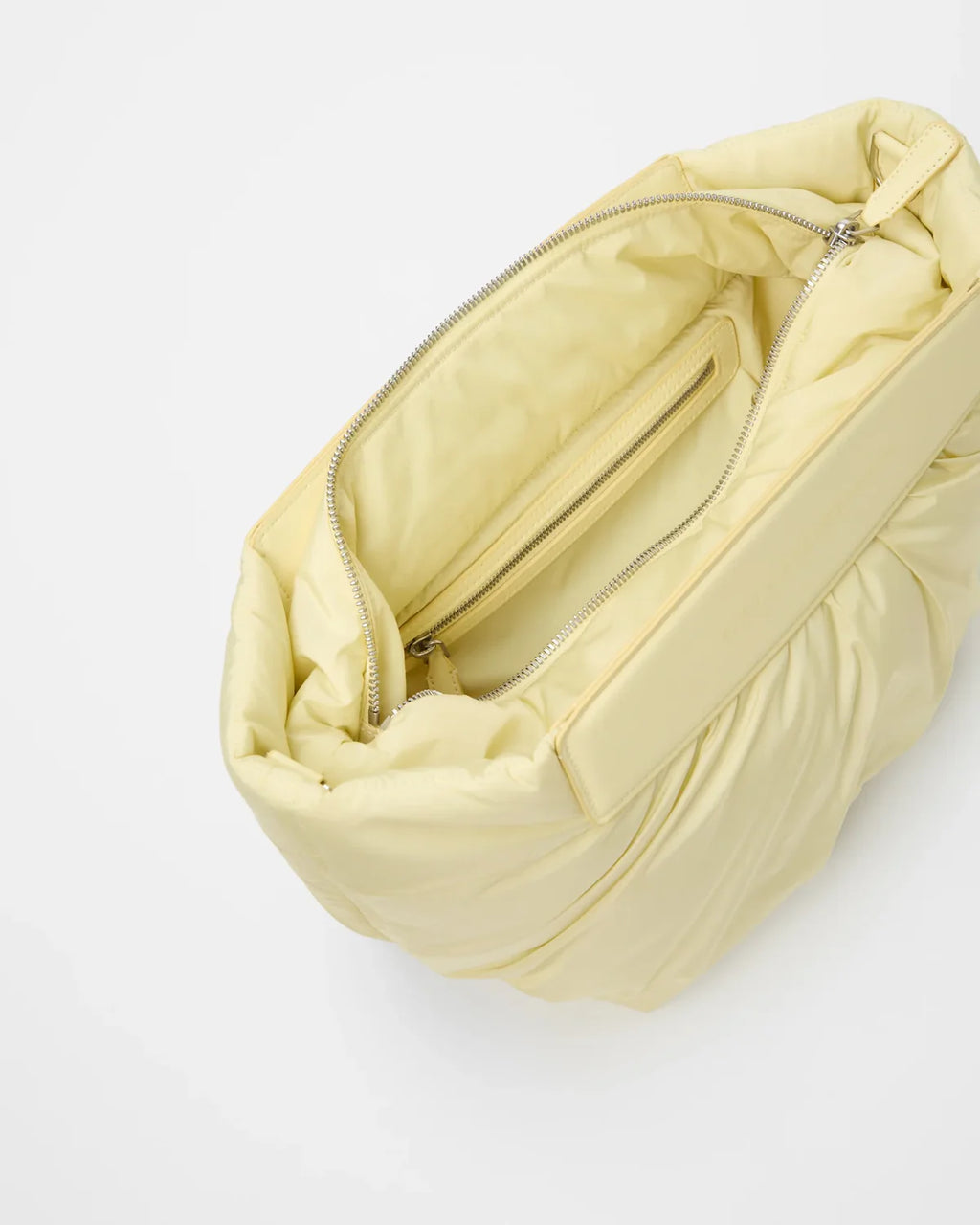 Puffy Ruched Nylon Convertible Clutch Crossbody Bag