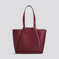 Geometric Fold Smooth Leather 13.5 Inch Laptop Briefcase Tote Bag