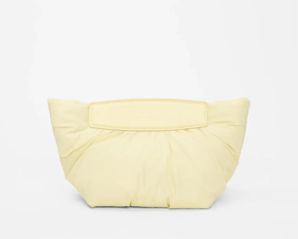Puffy Ruched Nylon Convertible Clutch Crossbody Bag