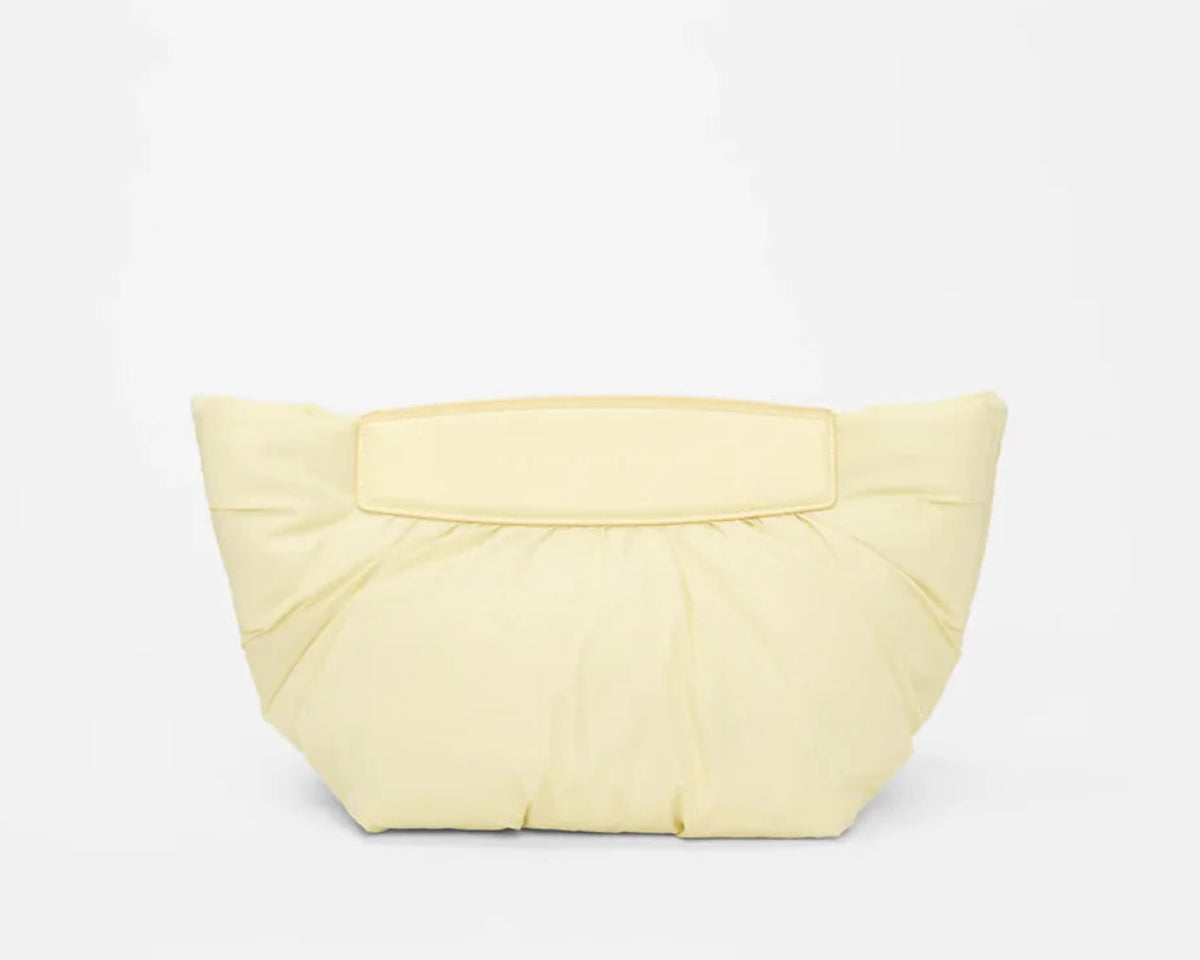 Puffy Ruched Nylon Convertible Clutch Crossbody Bag