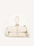 Knot Loop Tumbled Calf Leather Wristlet Clutch Crossbody Bag